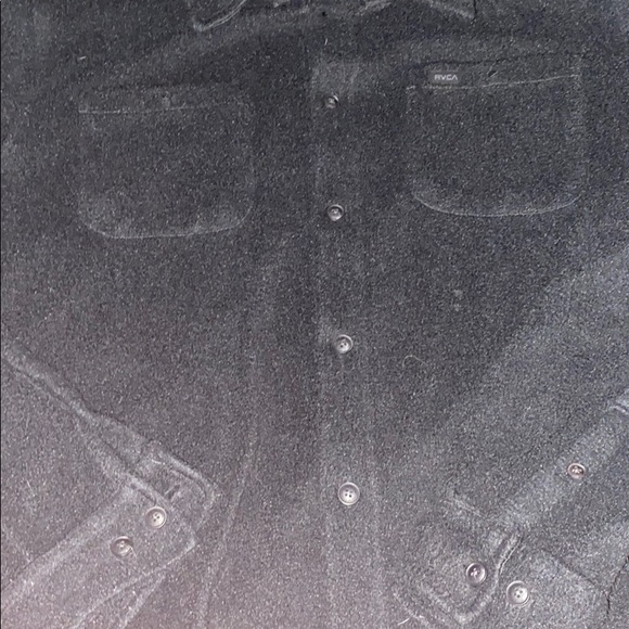 Black Soft Cloth Button up Jacket - Picture 4 of 5